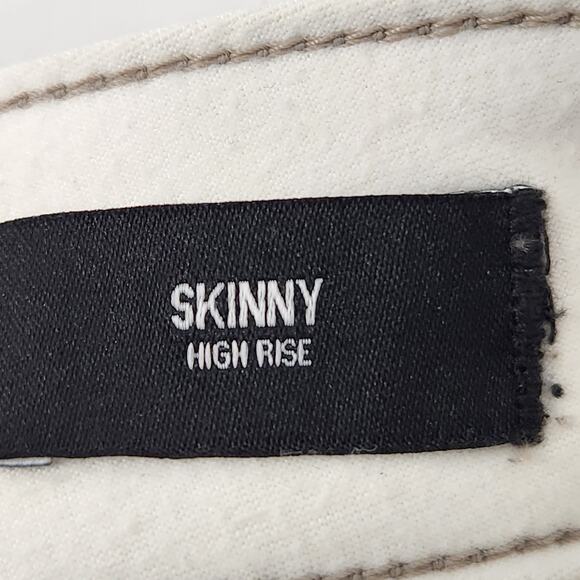 NWT Express Champagne Faux Leather Metallic High Rise Skinny Pants Women's 10 - Picture 7 of 13